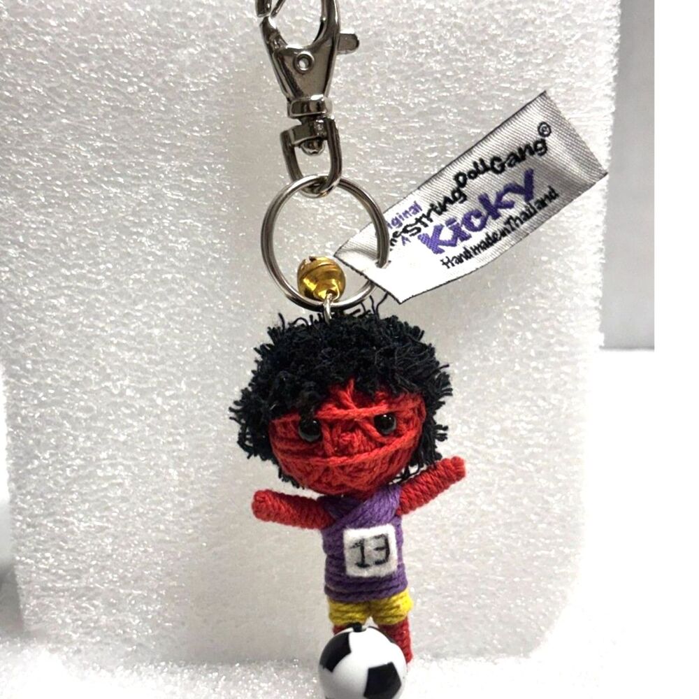 RARE Vintage Kamibashi String Doll Gang KICKY Soccer Player Purple #13 Jersey